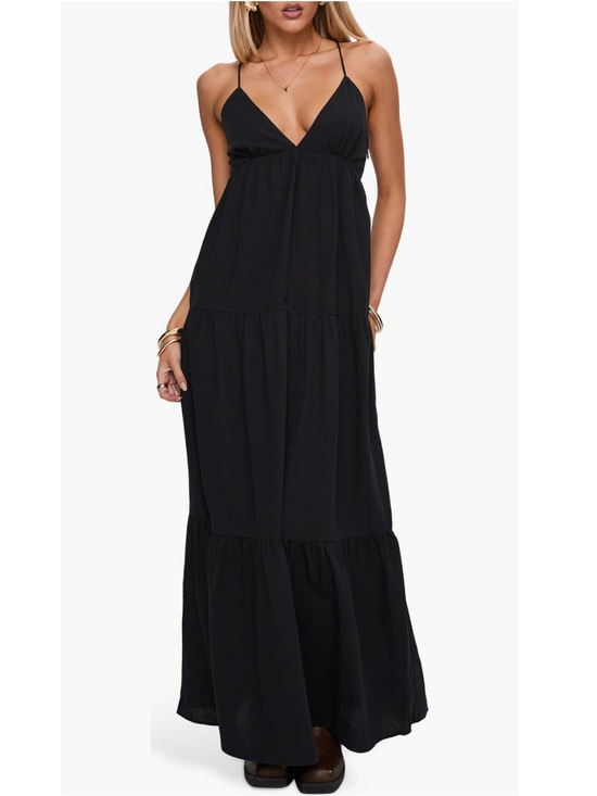 Princess Polly Dresses & Skirts - Princess Polly Chelsea Tiered Lace-Up Back Maxi Dress New!